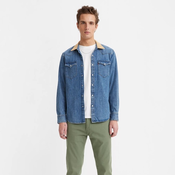LEVI'S Men's Classic Western Corduroy Collar Long Sleeve McCaren Jean Jacket - Picture 1 of 7